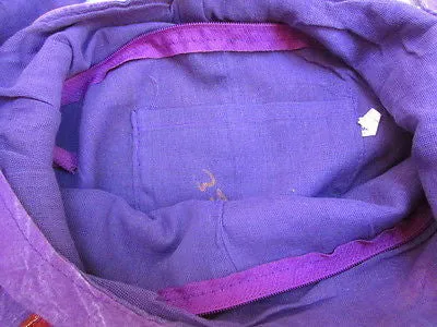 New Women Cross Body Fabric Fashion Messenger Hand India Peace Sign Purple
