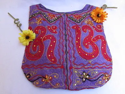 New Women Cross Body Fabric Fashion Messenger Hand India Peace Sign Purple