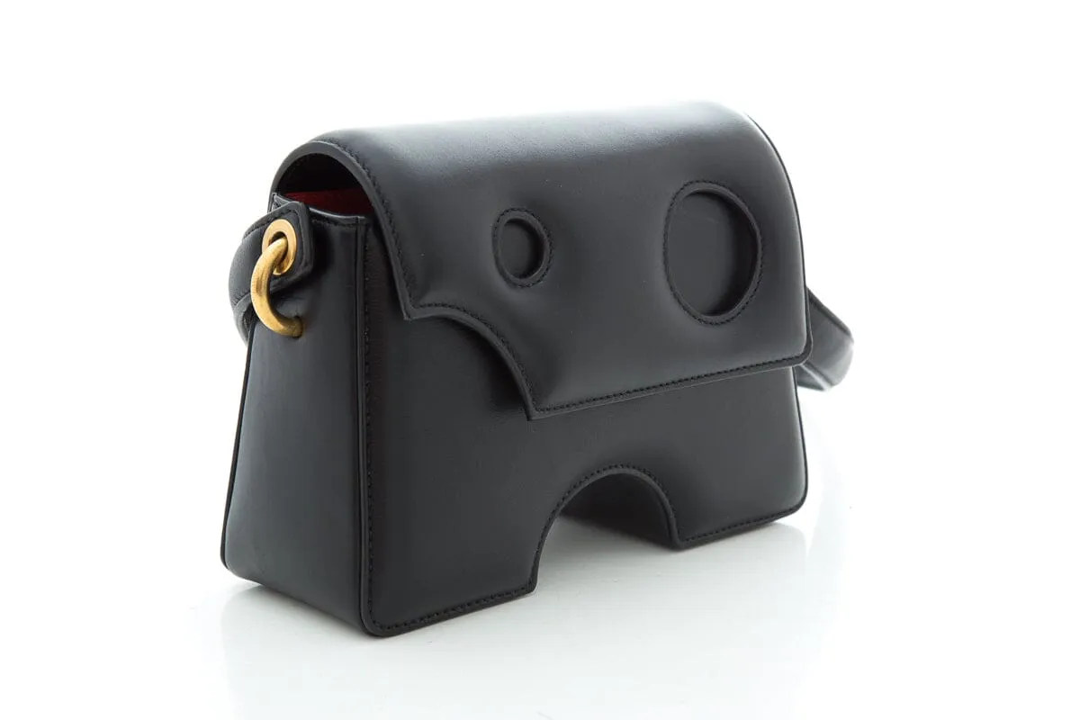 Off White Black Burrow Leather Handbag