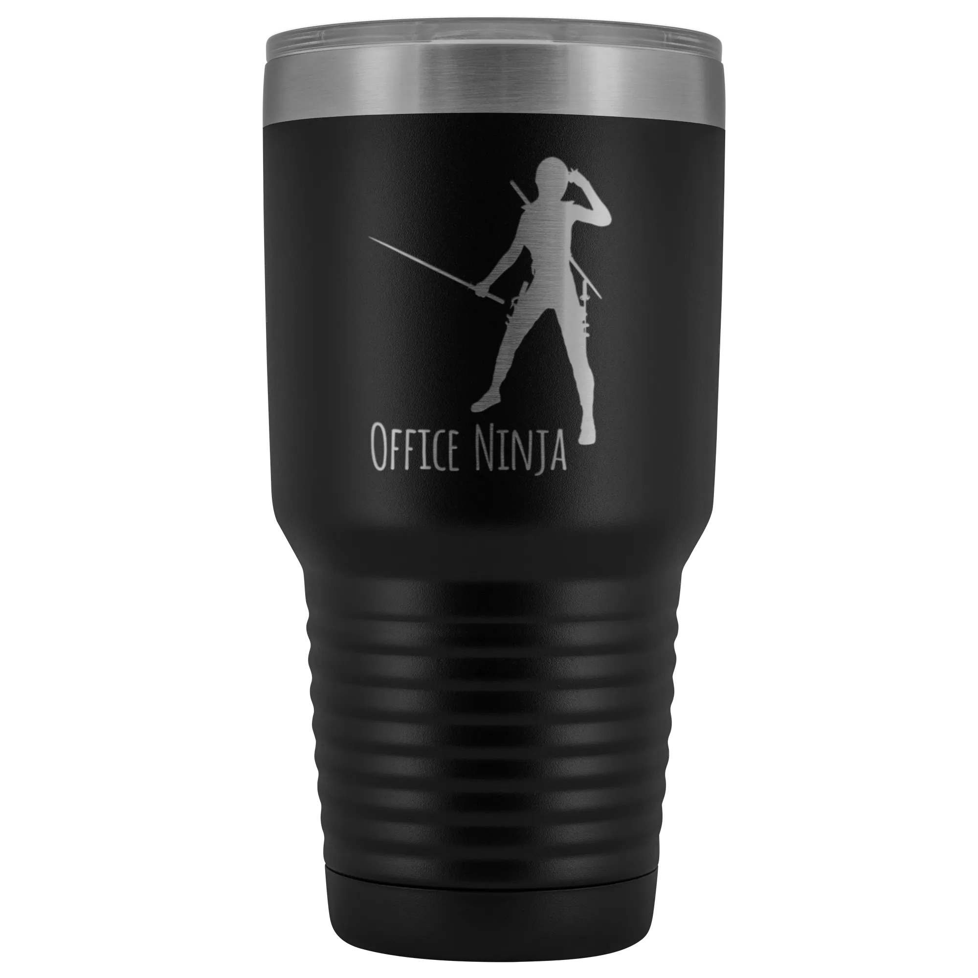 Office Ninja Administrative Assistant Office Manager Secretary Tumbler Funny Metal Mug Insulated Hot Cold Travel Cup 30oz BPA Free