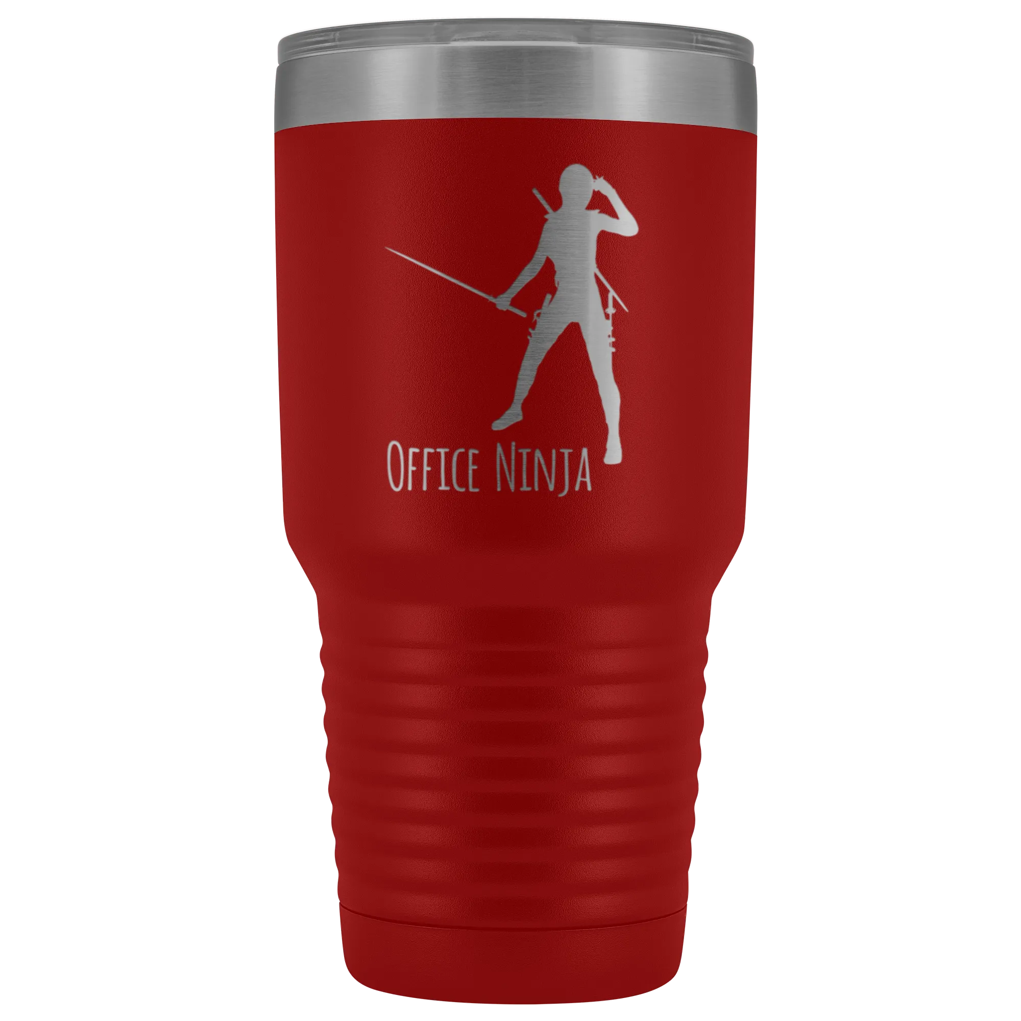 Office Ninja Administrative Assistant Office Manager Secretary Tumbler Funny Metal Mug Insulated Hot Cold Travel Cup 30oz BPA Free