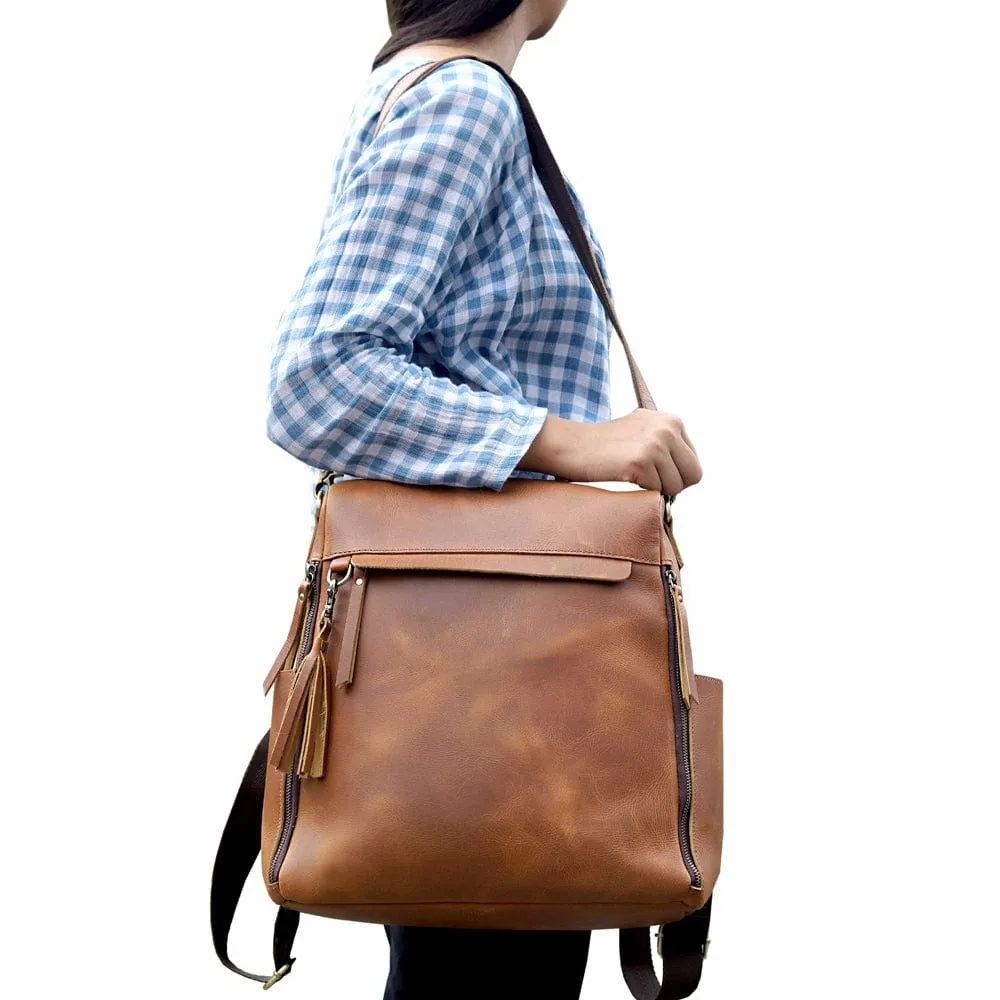 Olivia Handcrafted Leather Backpack