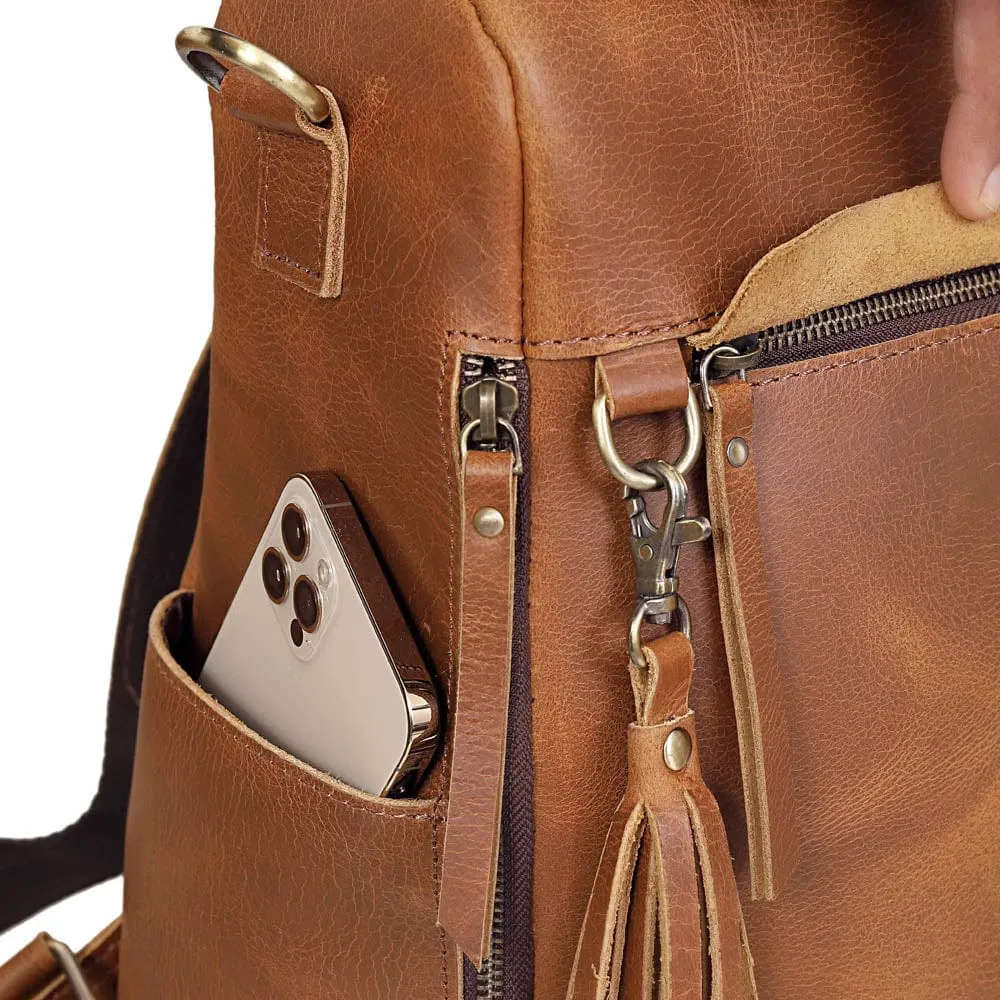 Olivia Handcrafted Leather Backpack