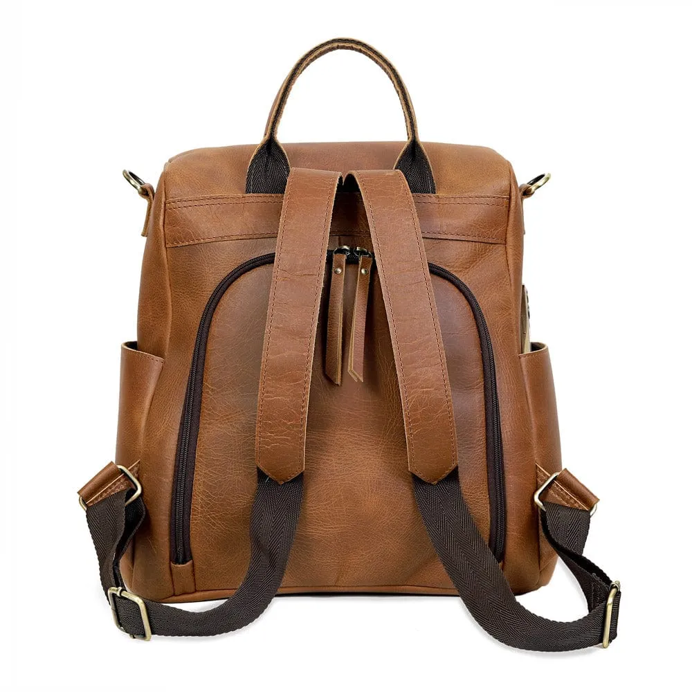 Olivia Handcrafted Leather Backpack