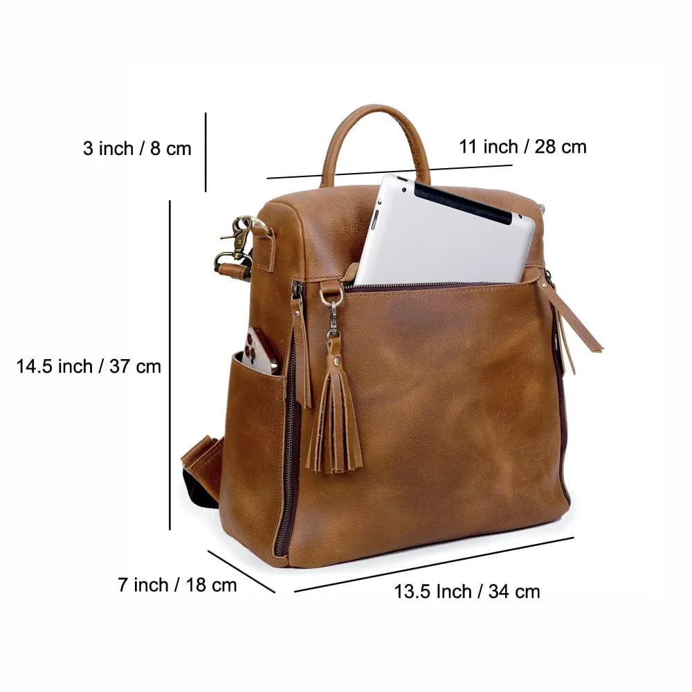 Olivia Handcrafted Leather Backpack