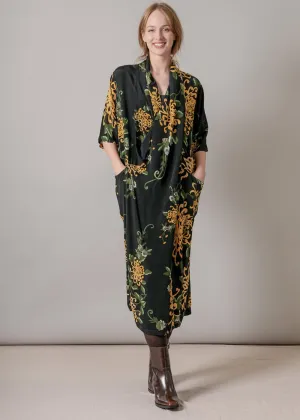 One Hundred Stars Chrysanthemum Rachel Dress Black