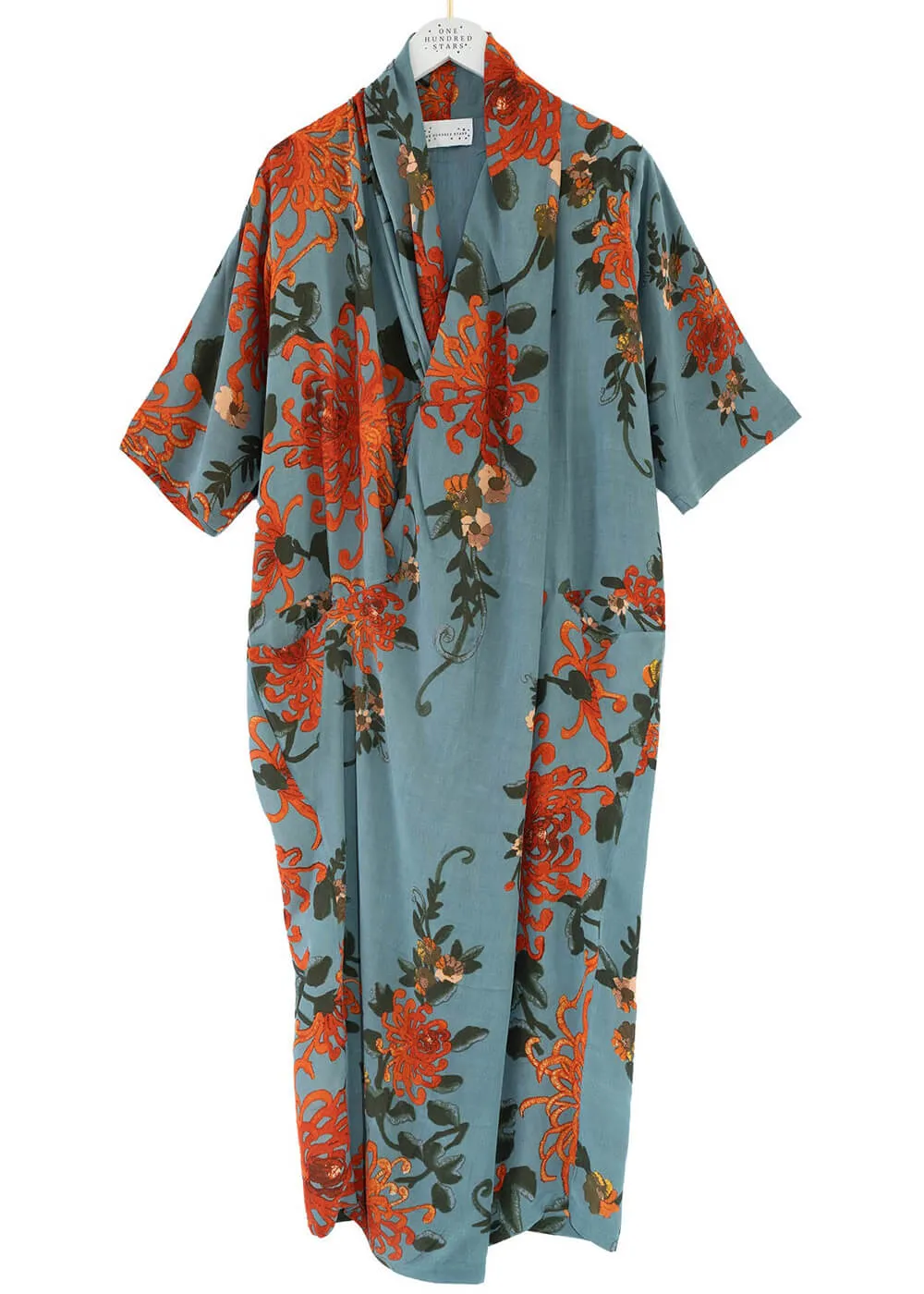 One Hundred Stars Chrysanthemum Rachel Dress Grey