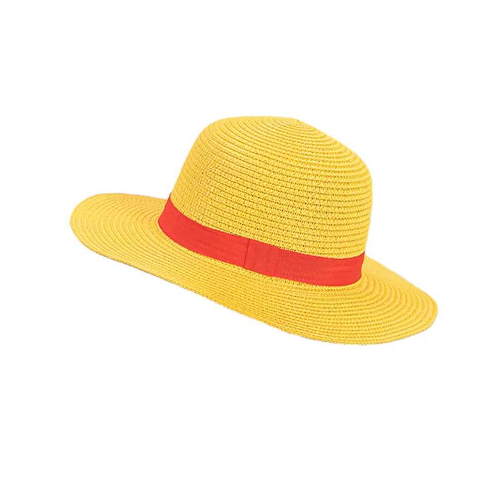 One Piece Luffy Anime Character Cosplay Wig Hat Cap Heat Resistant Synthetic Carnival Halloween Party Accessories Props