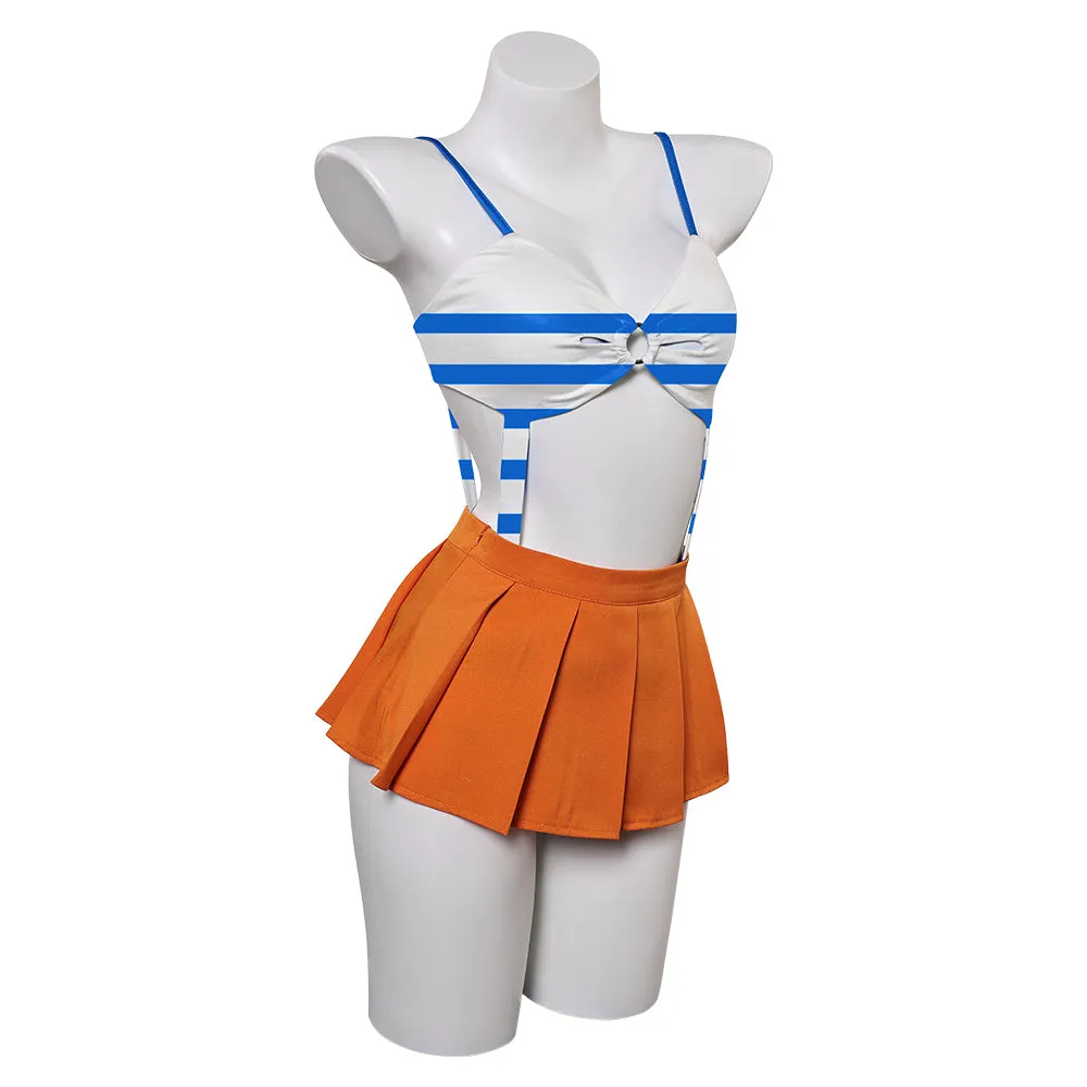 One Piece Nami Sexy One Piece Bikinis Swimsuit Swimwear Cosplay Costume Outfits Halloween Carnival Suit