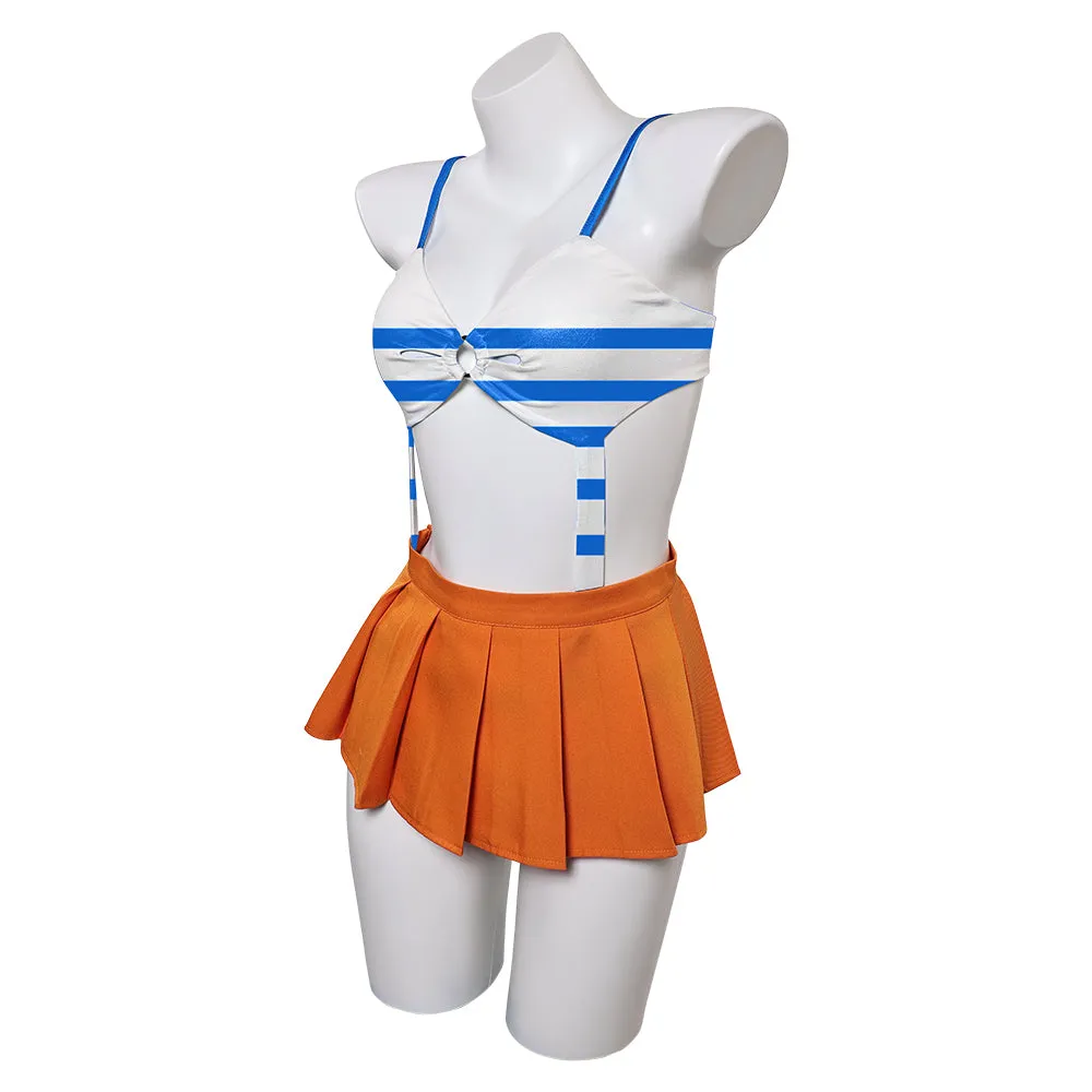 One Piece Nami Sexy One Piece Bikinis Swimsuit Swimwear Cosplay Costume Outfits Halloween Carnival Suit