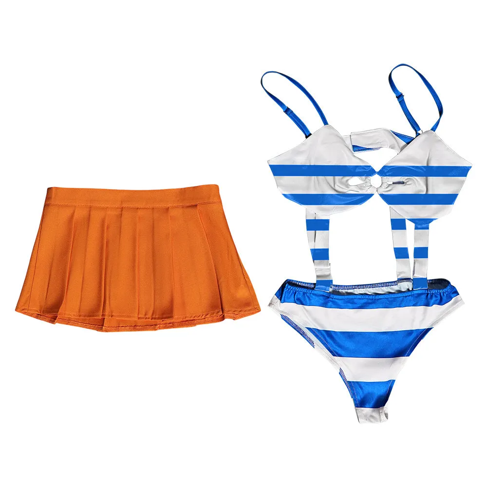 One Piece Nami Sexy One Piece Bikinis Swimsuit Swimwear Cosplay Costume Outfits Halloween Carnival Suit