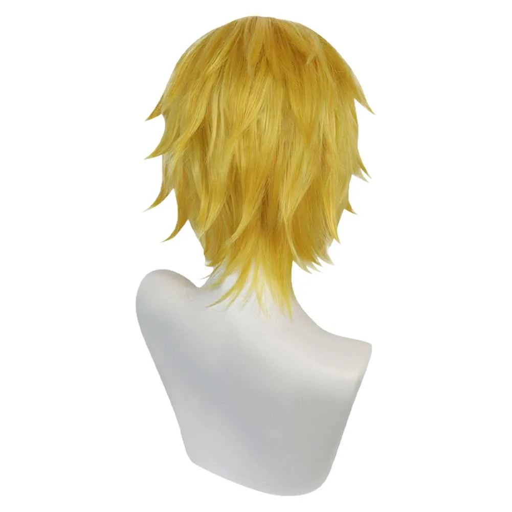 One Piece Sanji Anime Character Cosplay Yellow Wig Heat Resistant Synthetic Hair Accessories Props
