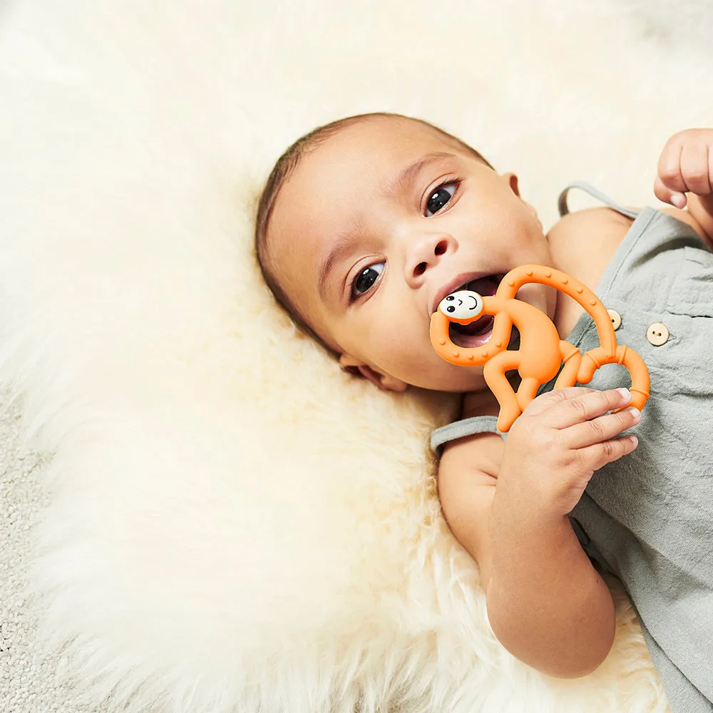 Orange Mini Monkey Teether