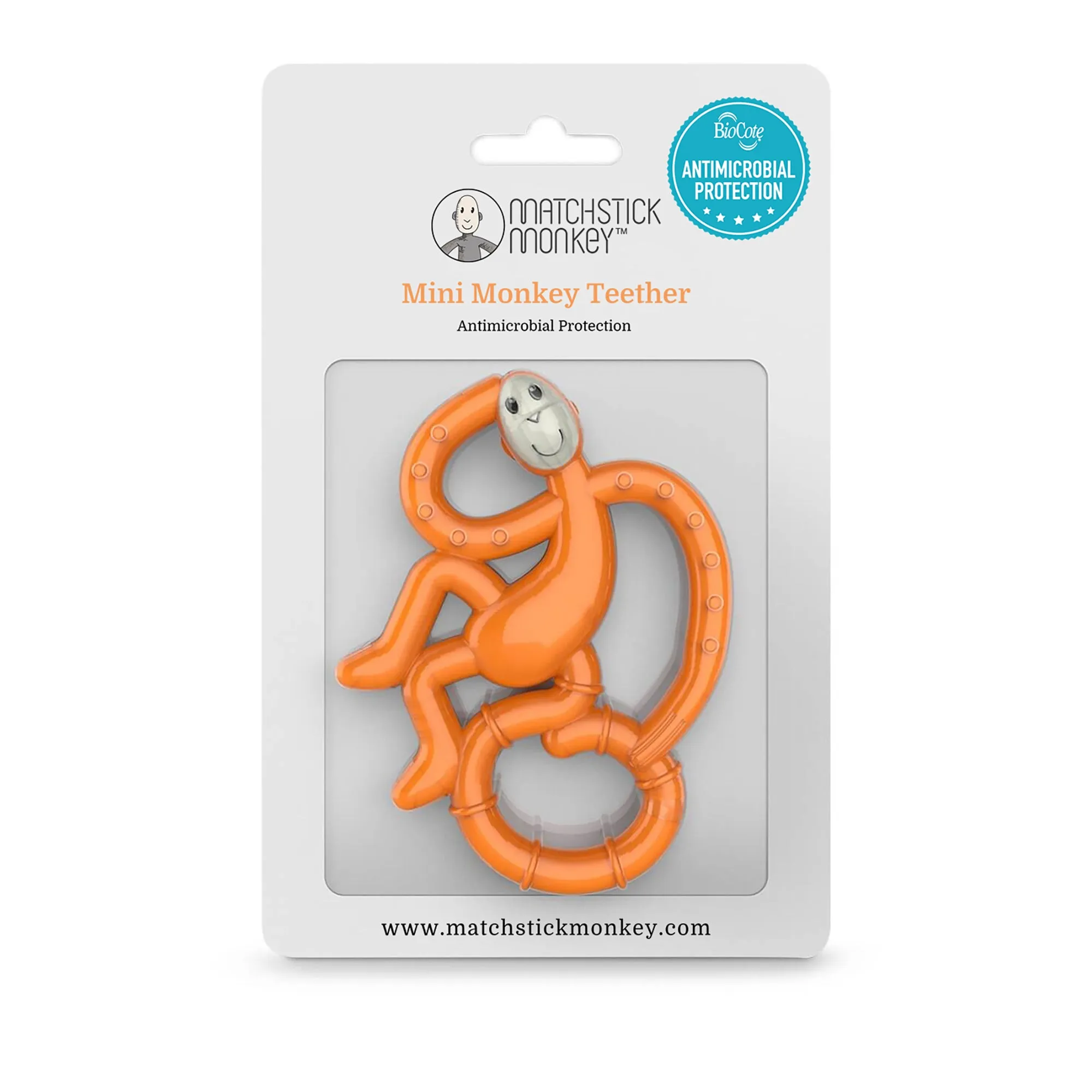 Orange Mini Monkey Teether