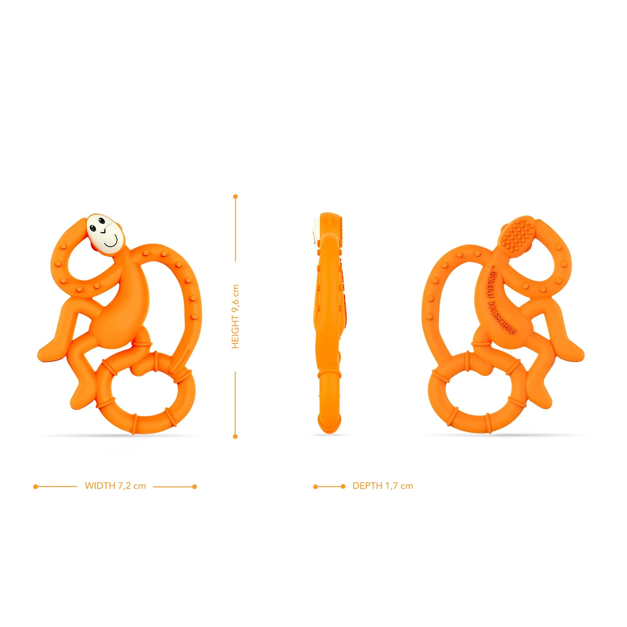 Orange Mini Monkey Teether