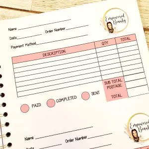 Order Book - A4 or A5 Spiral Bound with 60 pages