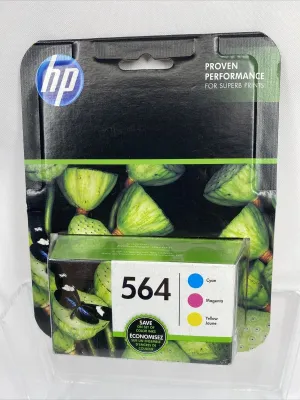 Original HP 564 Tri-Color CMY Cyan Magenta Yellow Ink Cartridges High Yeild