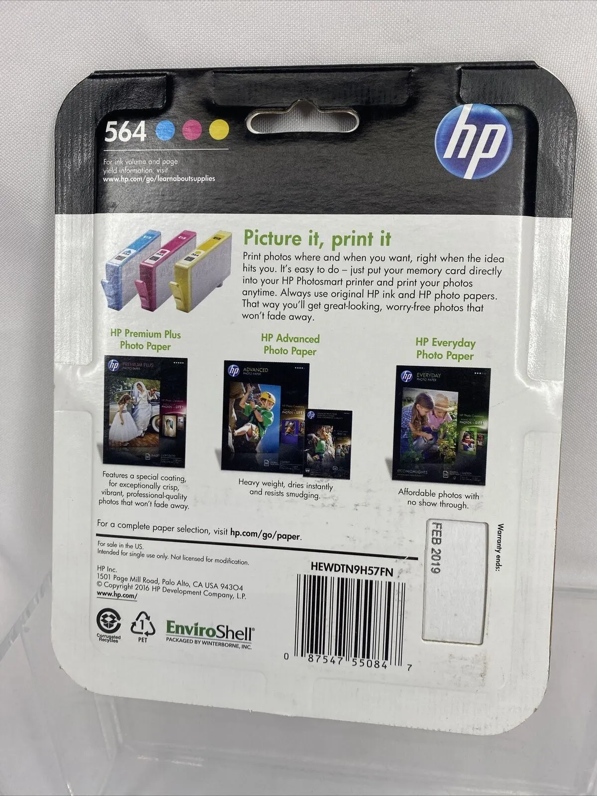 Original HP 564 Tri-Color CMY Cyan Magenta Yellow Ink Cartridges High Yeild