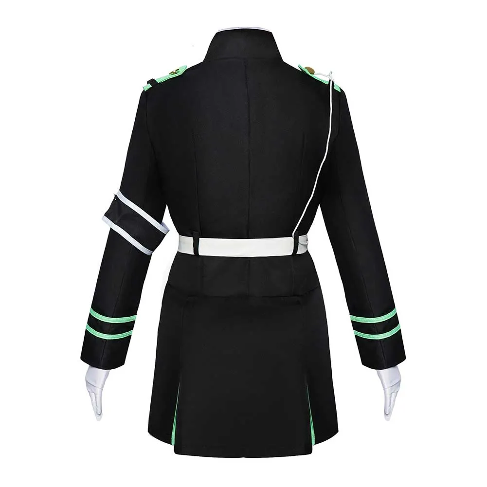 Owari No Seraph Hiiragi Shinoa The Moon Demon Company Black Team Uniform Cosplay Costume Outfits