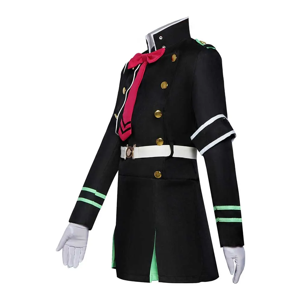 Owari No Seraph Hiiragi Shinoa The Moon Demon Company Black Team Uniform Cosplay Costume Outfits