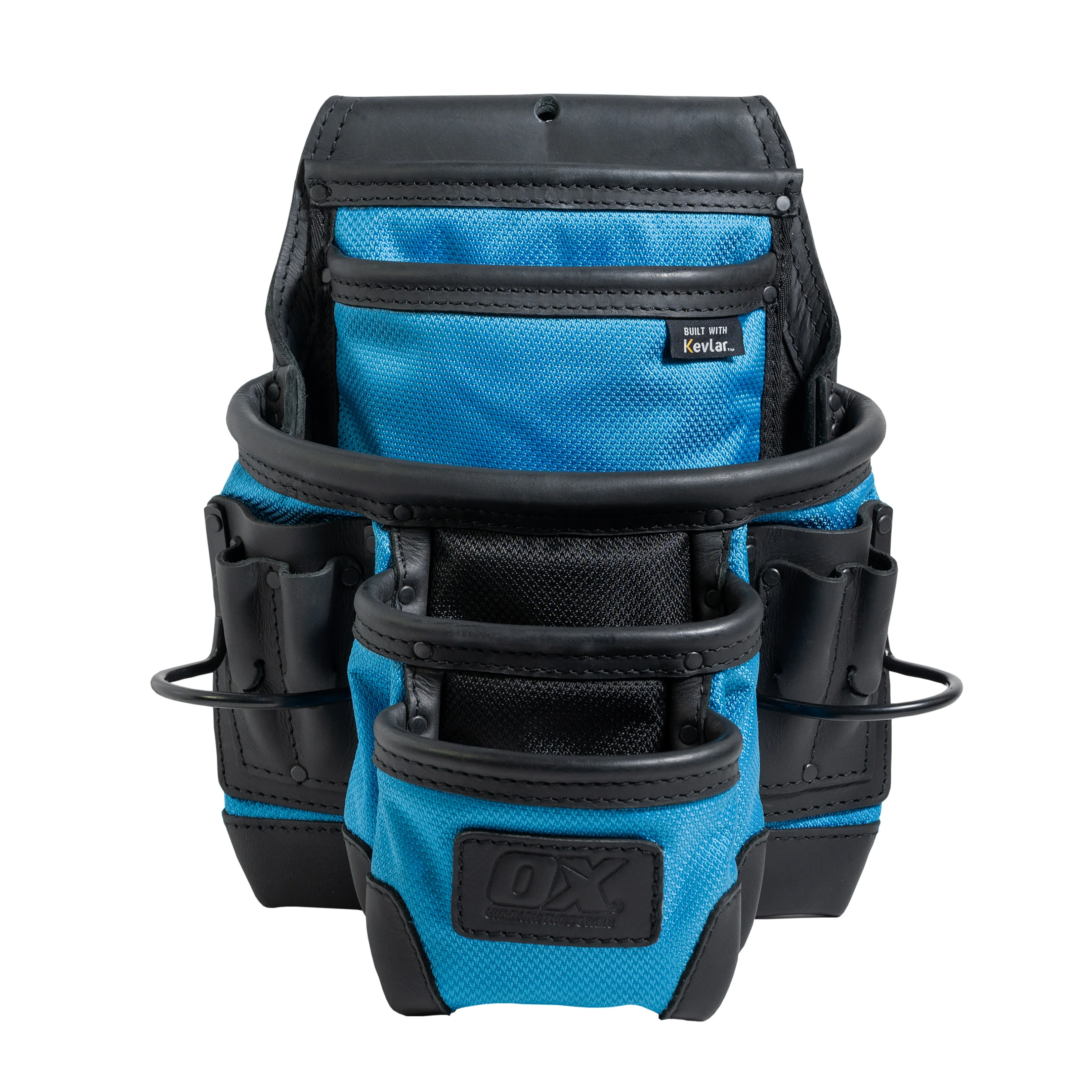 OX Ultimate 10-Pocket Leather & Nylon Dual Hammer Holder Pouch - Kevlar®