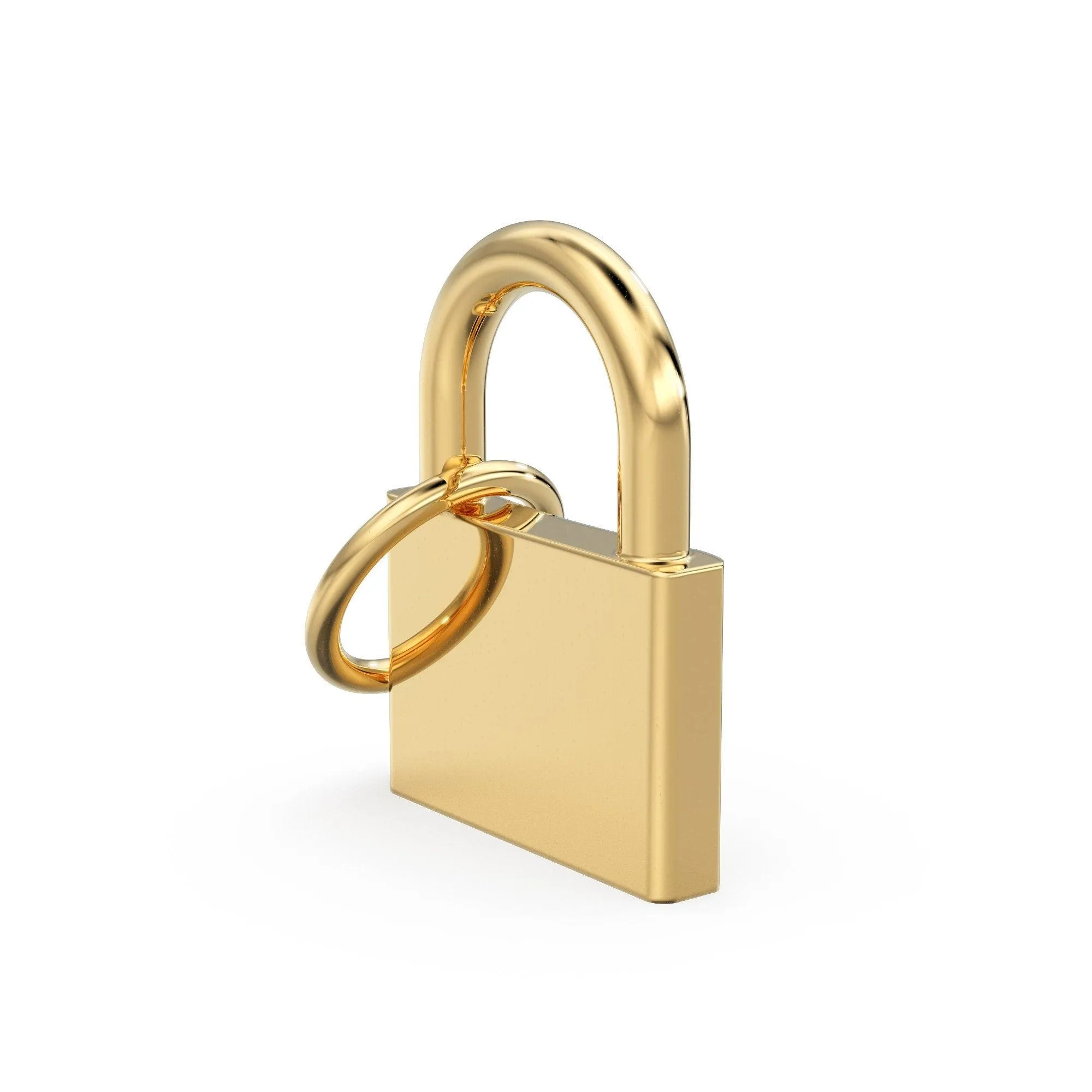 PadLock Sterling Silver Charm Pendant / 14k 18k Solid Gold Vermeil Pendant / Padlock Pendant / Gift for her