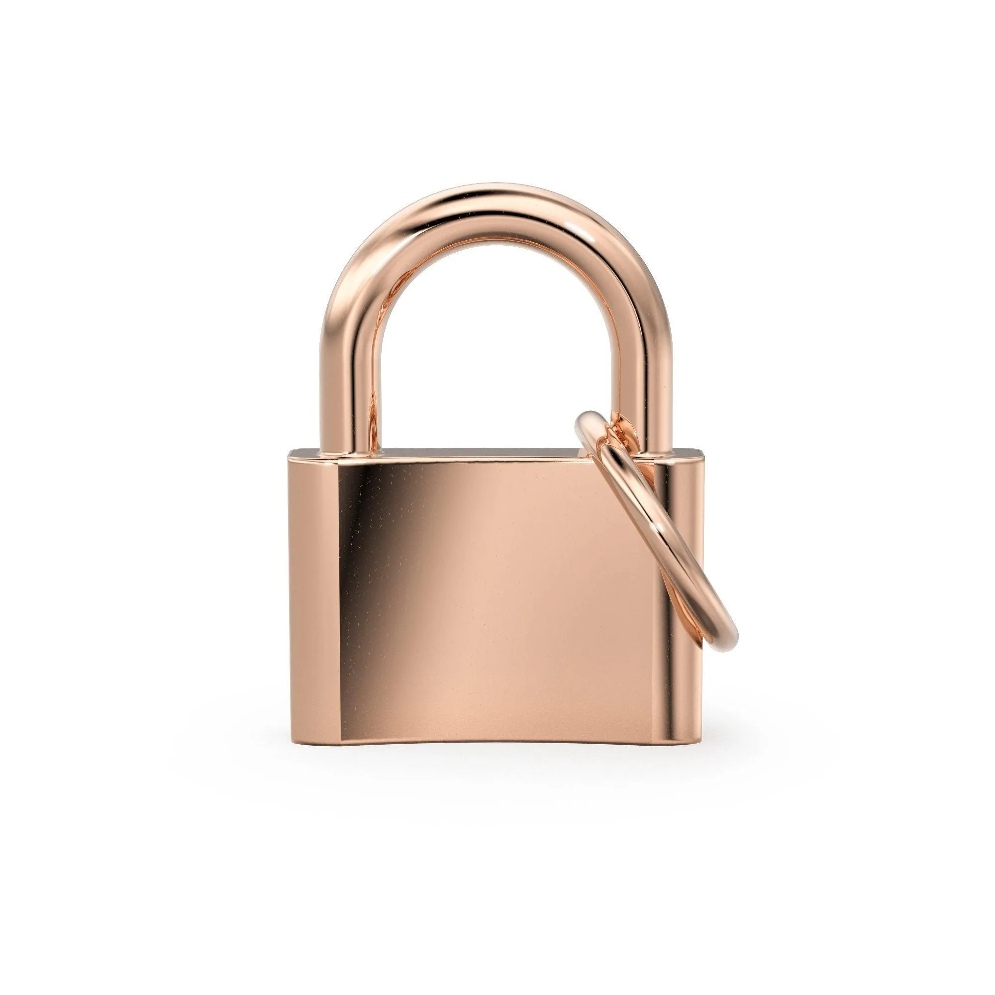 PadLock Sterling Silver Charm Pendant / 14k 18k Solid Gold Vermeil Pendant / Padlock Pendant / Gift for her