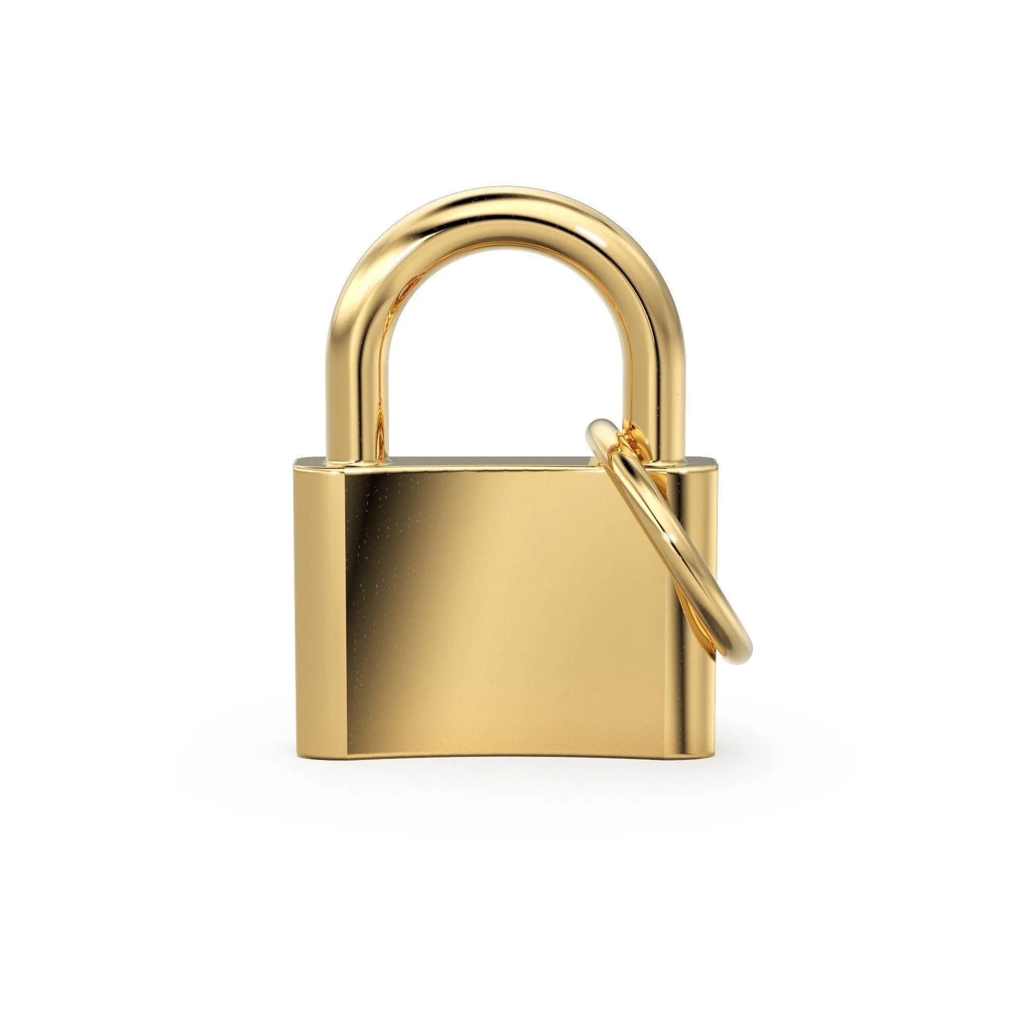 PadLock Sterling Silver Charm Pendant / 14k 18k Solid Gold Vermeil Pendant / Padlock Pendant / Gift for her