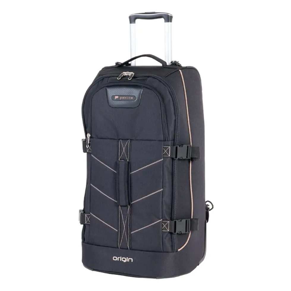 Paklite Origin 72Cm Trolley Duffle/Backpack In Black & Khaki