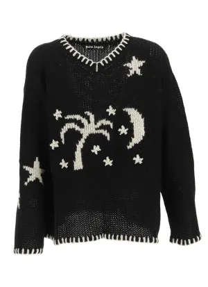 Palm Angels Palm Angels Graphic-Intarsia Crewneck Jumper