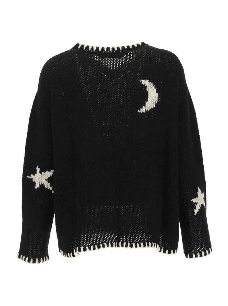 Palm Angels Palm Angels Graphic-Intarsia Crewneck Jumper