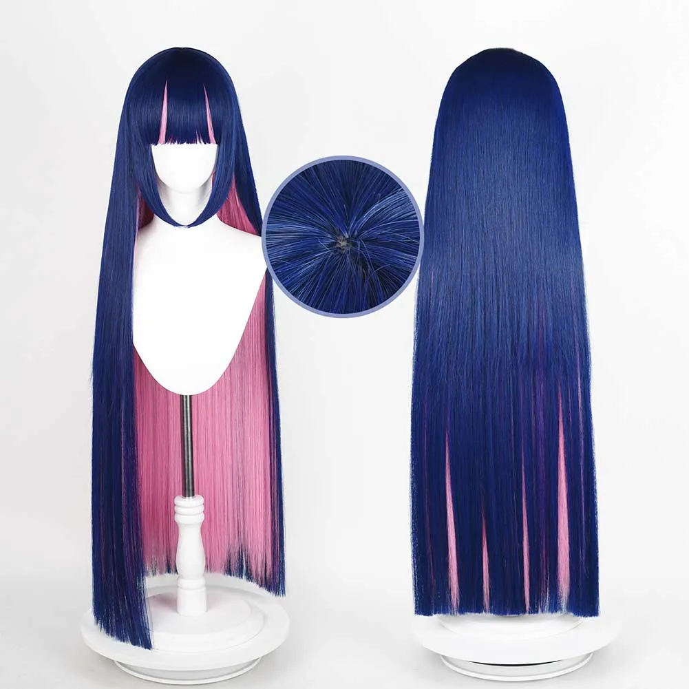 Panty & Stocking With Garterbelt Stocking Anime Character Cosplay Blue Wig Heat Resistant Synthetic Hair Props