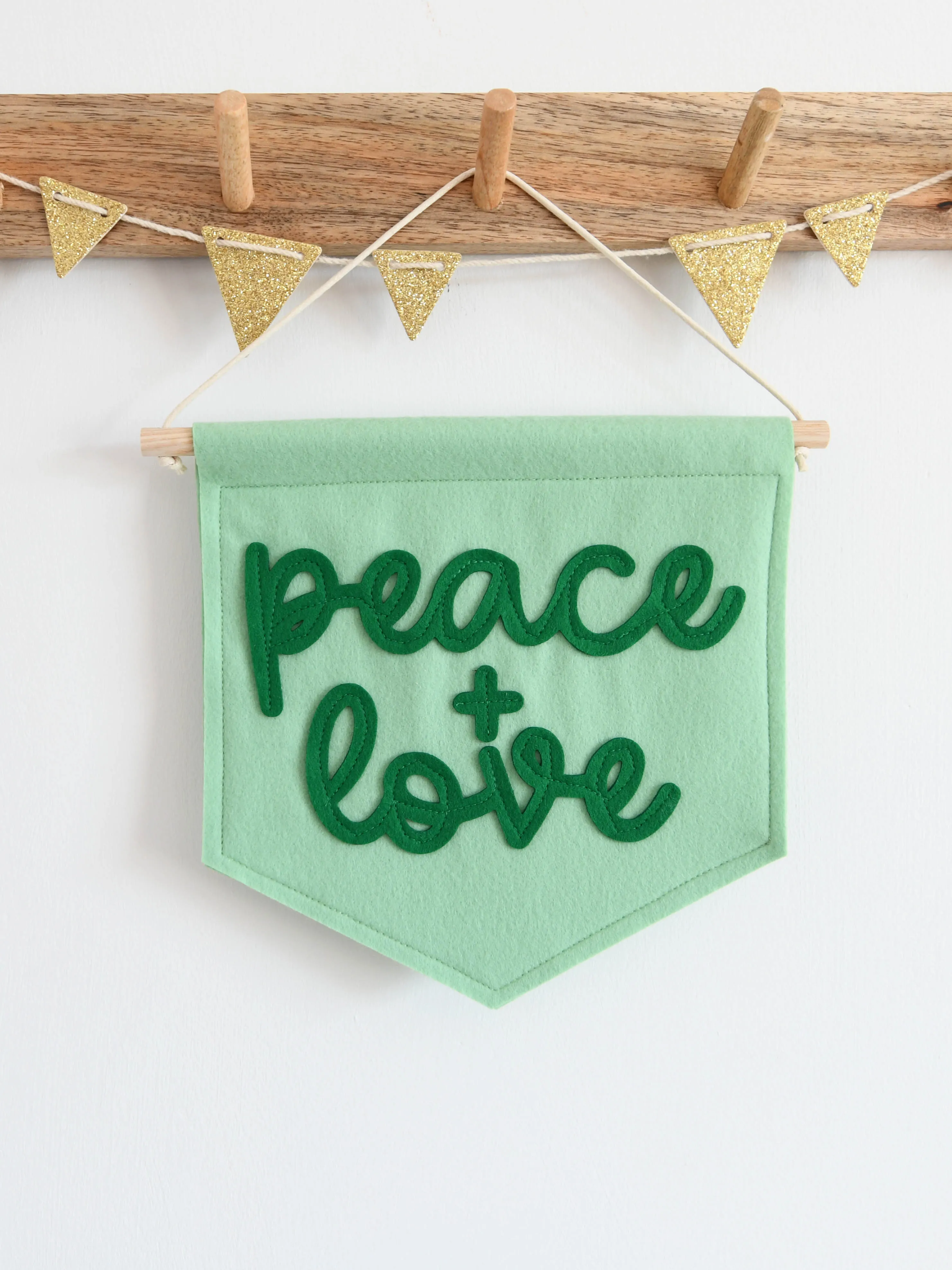 Peace and Love Mini Felt Banner