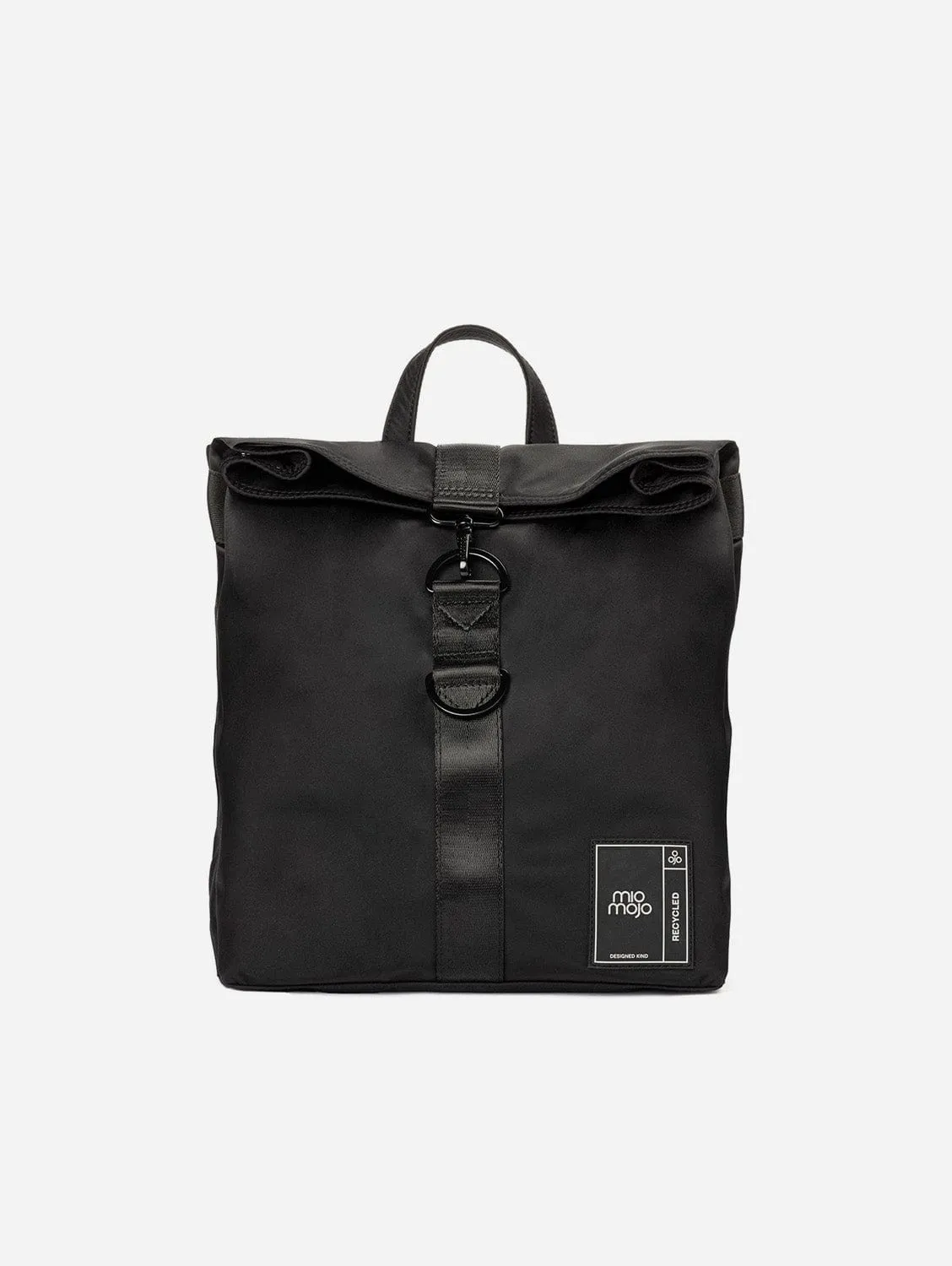 Penelope Recycled Nylon Vegan Backpack | Black