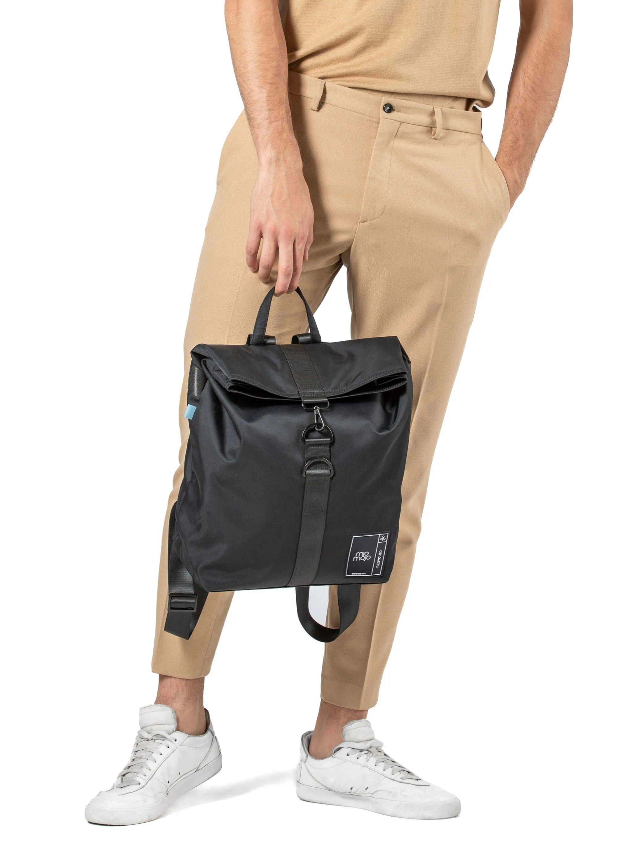 Penelope Recycled Nylon Vegan Backpack | Black