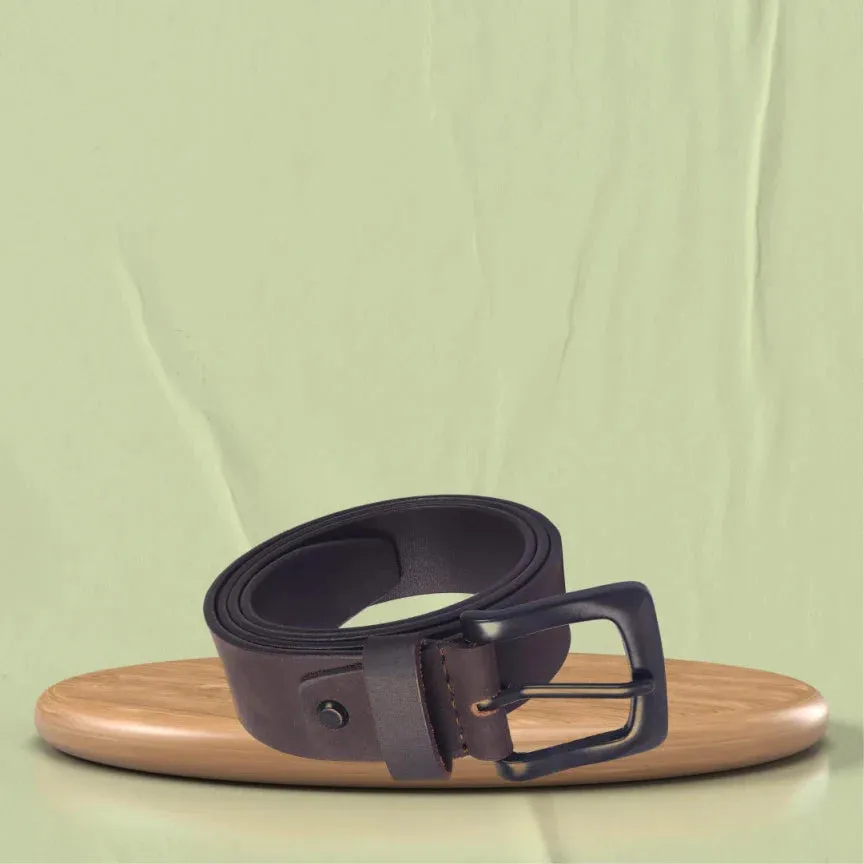 Perfect Vegan Leather Men's Wallet and Belt - Brown