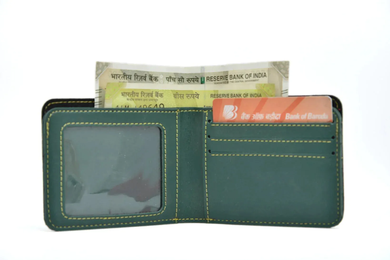 Perfect Vegan Leather Men's Wallet and Belt - Green