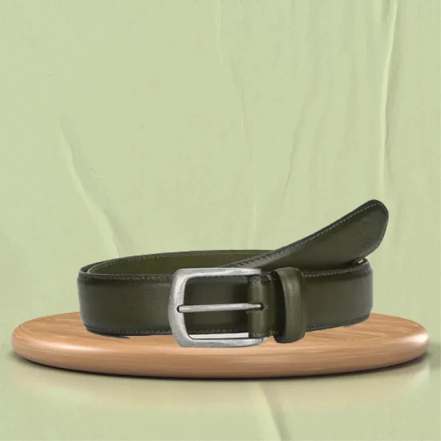 Perfect Vegan Leather Men's Wallet and Belt - Green
