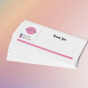 PERSONALISED THANK YOU CARDS - 21cm x 9.9cm