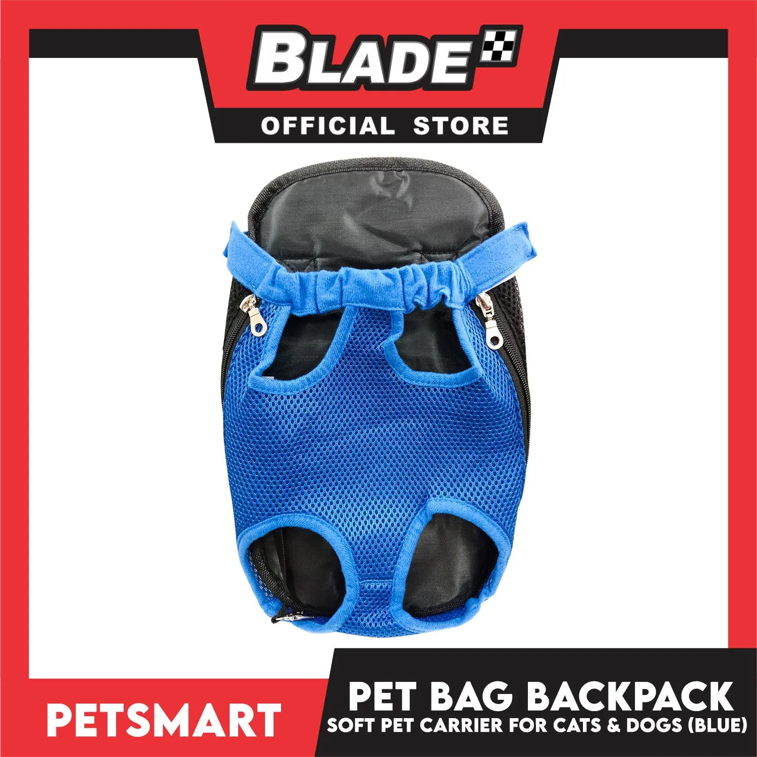 Pet Bag Backpack, Soft Pet Carrier for Cats and Dogs, Blue Color (Small)