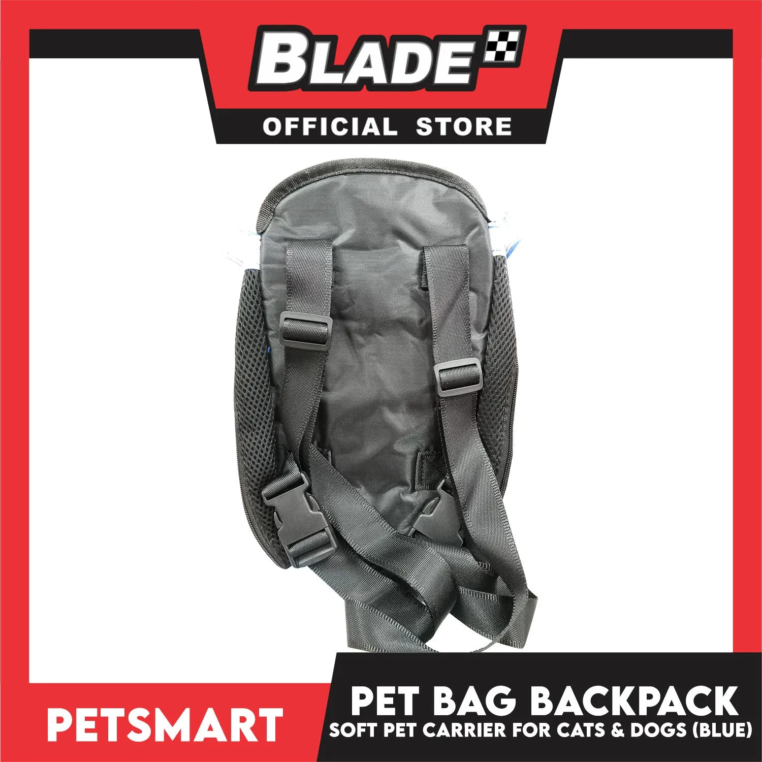 Pet Bag Backpack, Soft Pet Carrier for Cats and Dogs, Blue Color (Small)