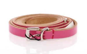 Pink Double Wrap Leather Logo Belt