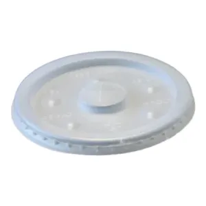 PLASTIC TRANSLUCENT STRAW LIDS FOR 12-24 OZ PAPER COLD CUPS 1000CT