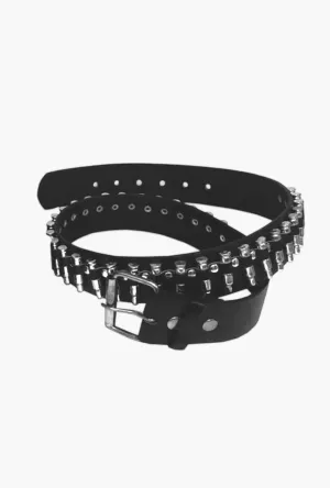 Pleather Silver Bullet Belt