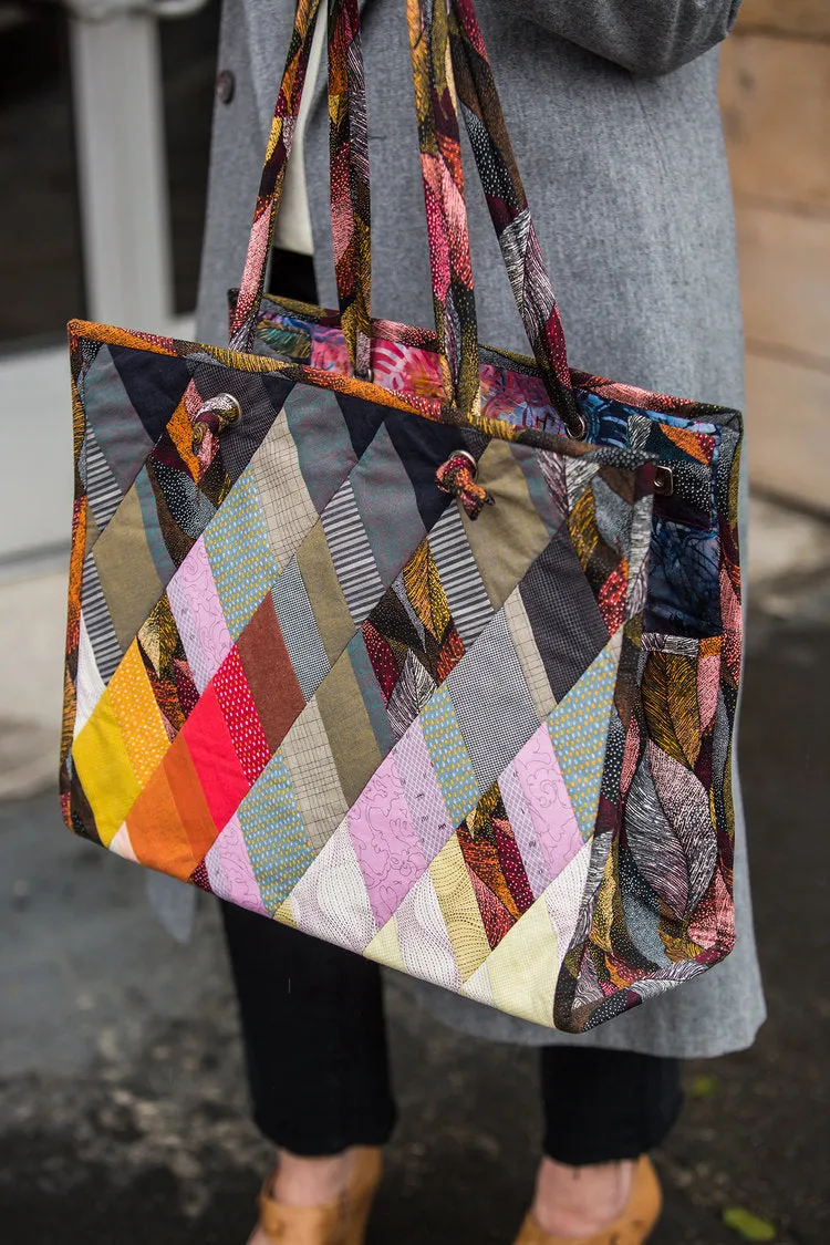 PlumEasy Dancing Diamonds Gem Bag Open Top Tote Handbag Pattern