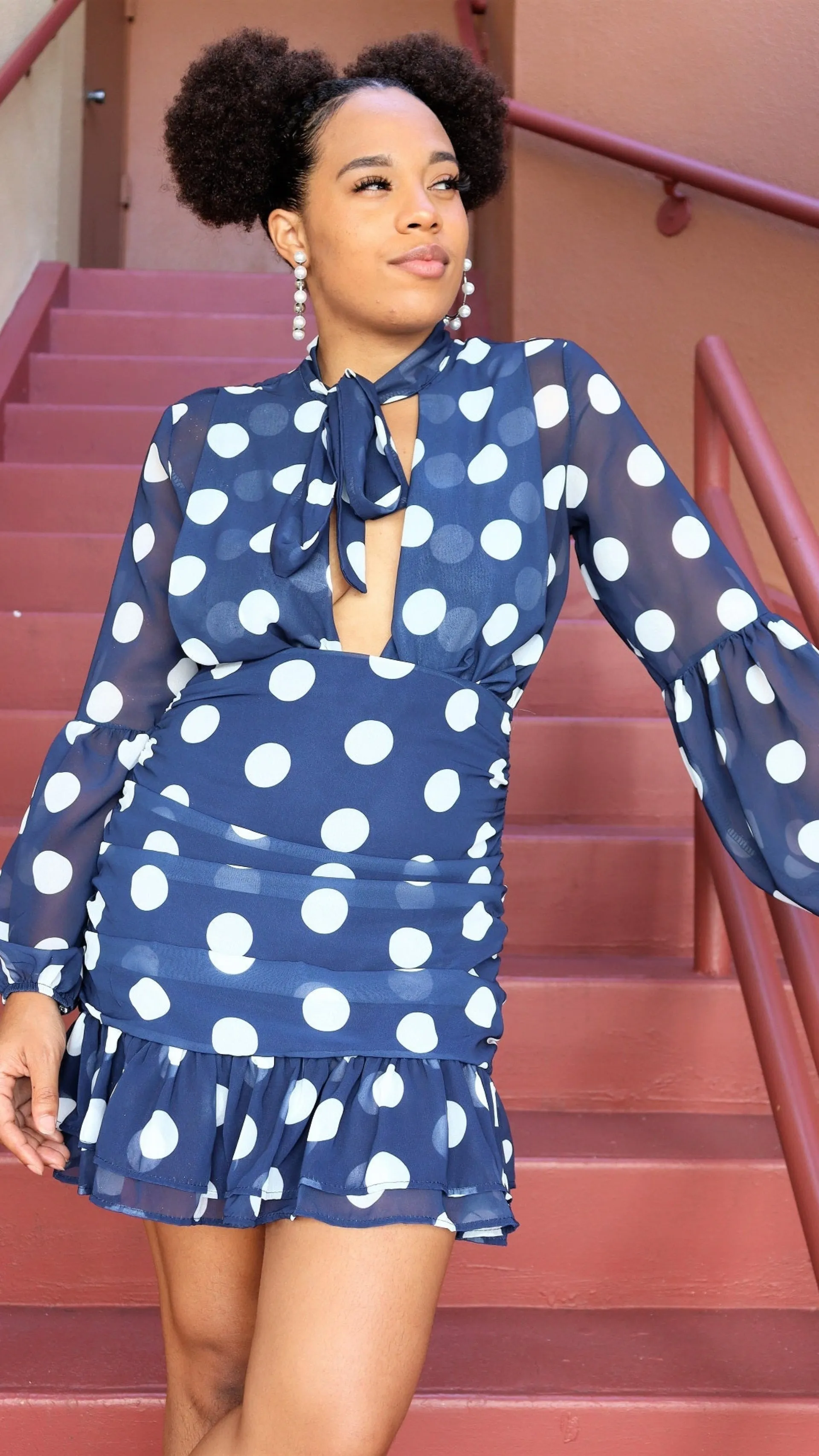 Poke Me Dots Dress | Blue