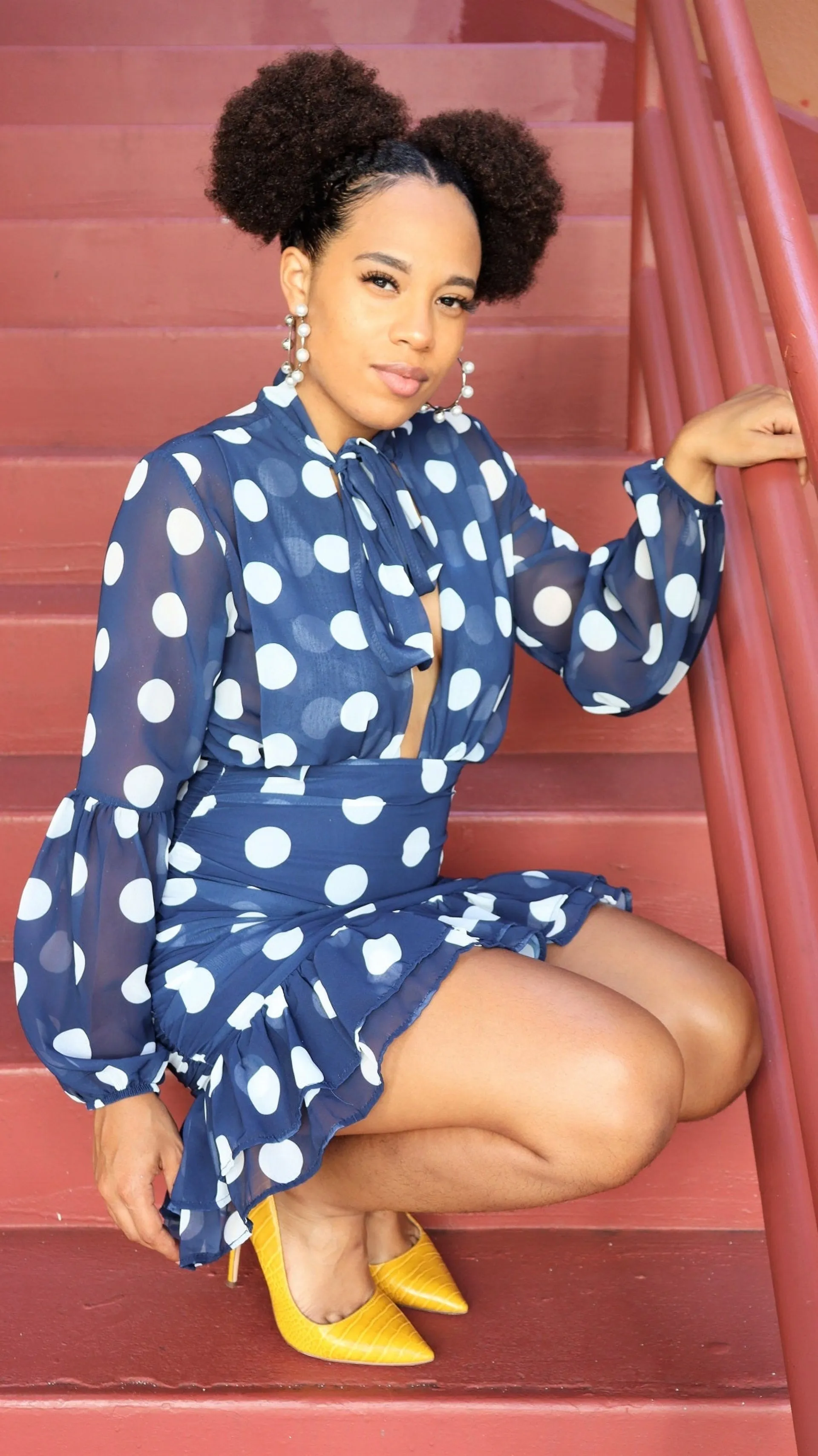 Poke Me Dots Dress | Blue
