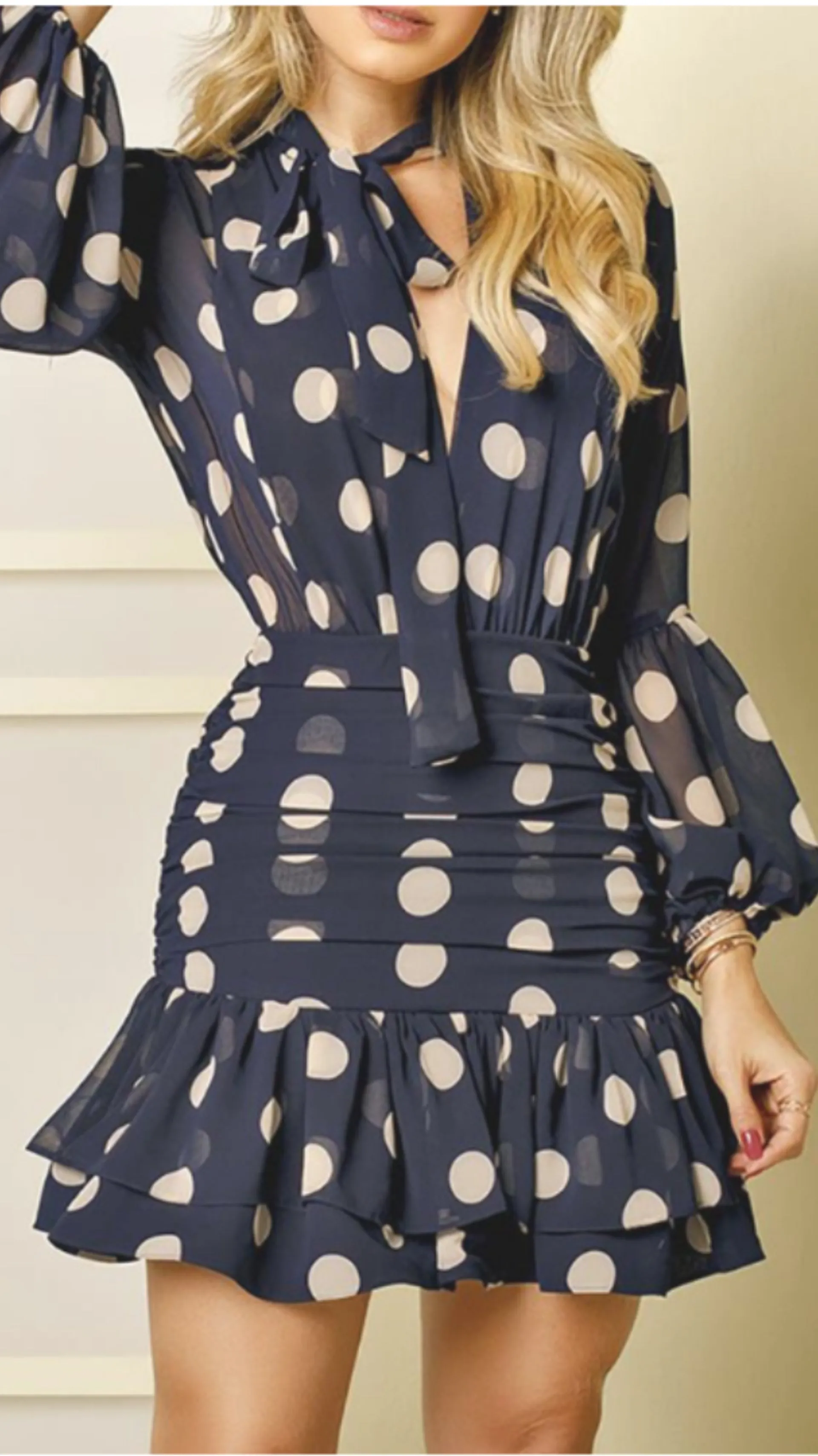 Poke Me Dots Dress | Blue