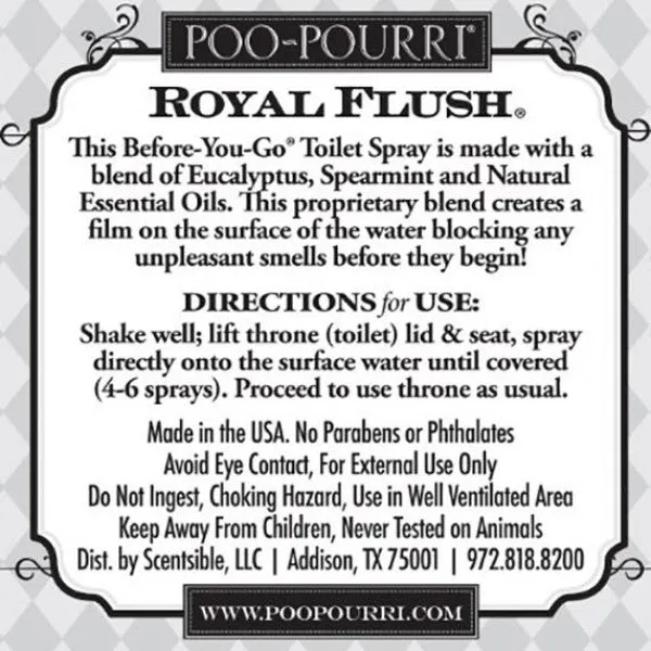 Poo-Pourri Before-You-Go Toilet Spray - Royal Flush Scent