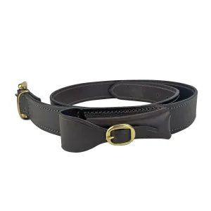 Porter Solid Leather Belt with Knife Pouch Brown Buckle